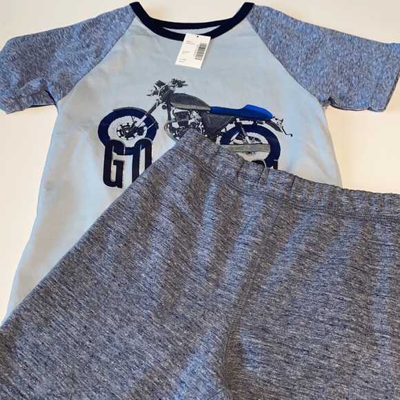 2pc Matching Set boys 4T shorts tshirt motorcycle